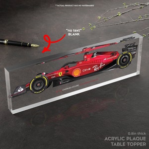 F1 Racing Gifts for Charles Leclerc Ferrari Team Fan Clear Acrylic Plaque Table Topper 08in Thick zdjęcie 2