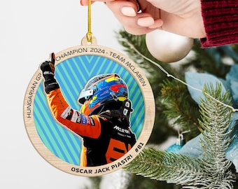 Enfeite Oscar Piastri F1, Apanhador de Sol de 2 Camadas, Decoração para Carro
