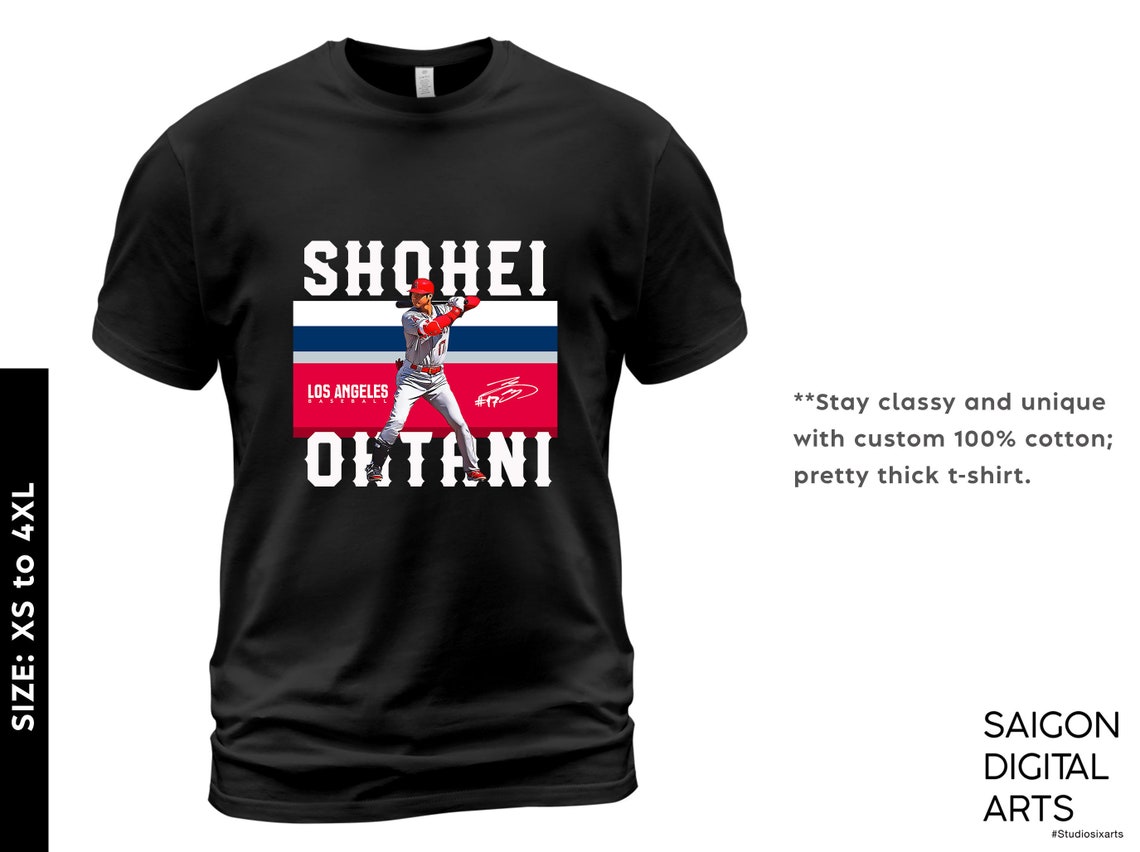 Shohei Ohtani Shirt Los Angeles Baseball Text Art T-shirt | Etsy