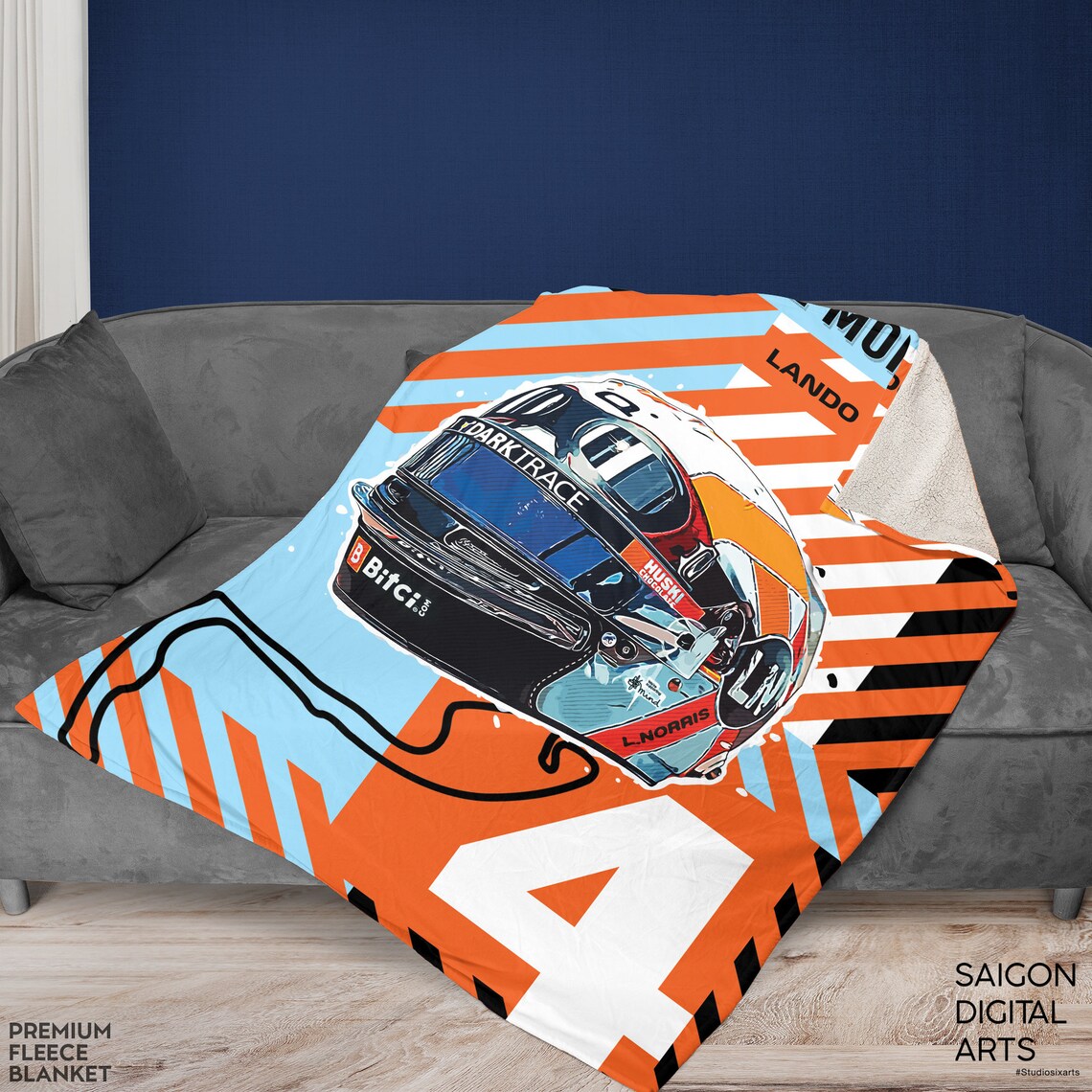 Formula 1 Blankets Lando Norris Ricciardo F1 Blanket Etsy
