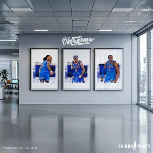 Oklahoma Basketball Paper Poster,Thunder OKC Champion 2025