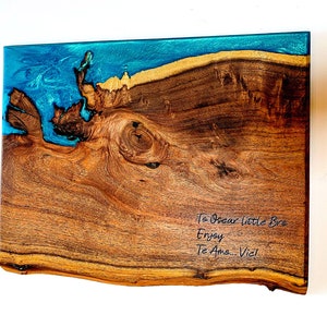 Live Edge Custom Mesquite Resin Cutting Boards Serving Board Charcuterie Tray Board