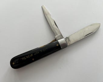 Unknown Maker Electricians Pocket Knife "Renew with N.U."