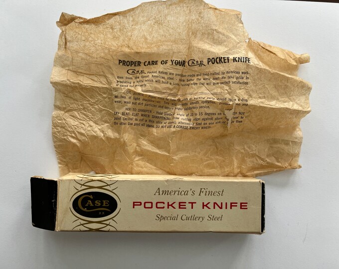 Case Pocket Knife Box and Paperwork Etsy