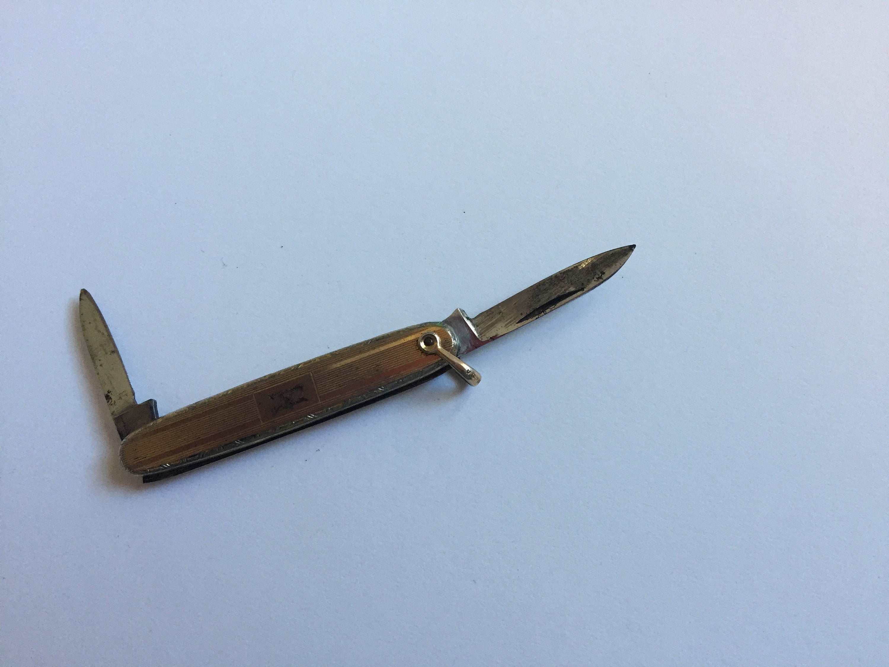 Small Pocket Knife With Initial 'M' Etsy