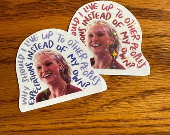 Kat Stratford 10 Things I hate About You Quote- Sparkly/Glitter! || Waterproof Holographic Sticker || Laptop Sticker || Water bottle sticker