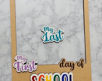 Back to School Photo Frame, Teacher Classroom Photo Prop, Teacher Photo Prop, Interchangeable Prop, First Day, Last Day, 100th Day of School