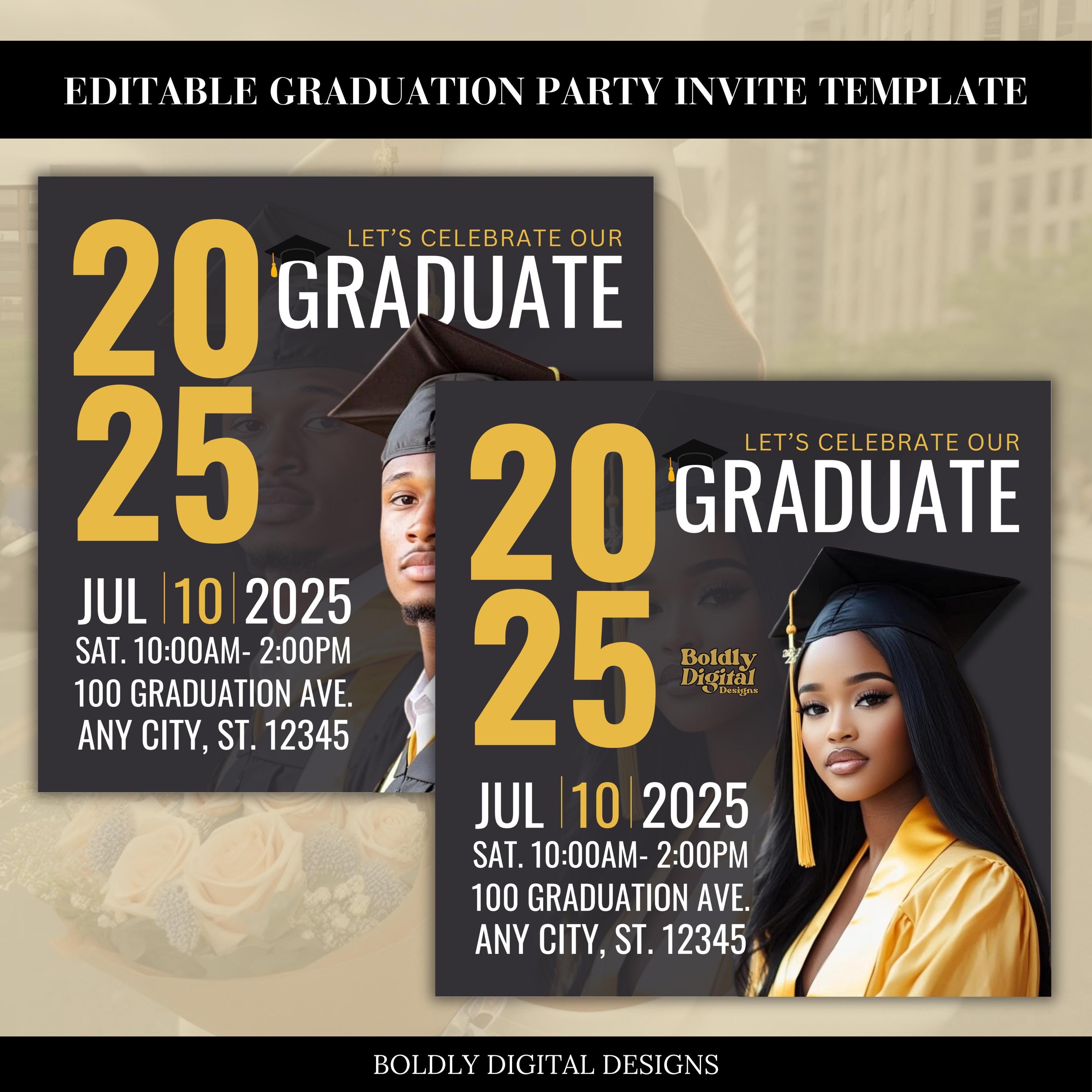 Graduate Celebration Flyer, Graduation Party Invite, Grad Mobile ...