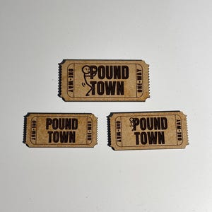 Pound Town Ticket, Valentine's Gift, Gift for Him, Gift For Her, Couples Gift, Spicy Couples Gift, Pound Town Token, Gag Gift, Laser File