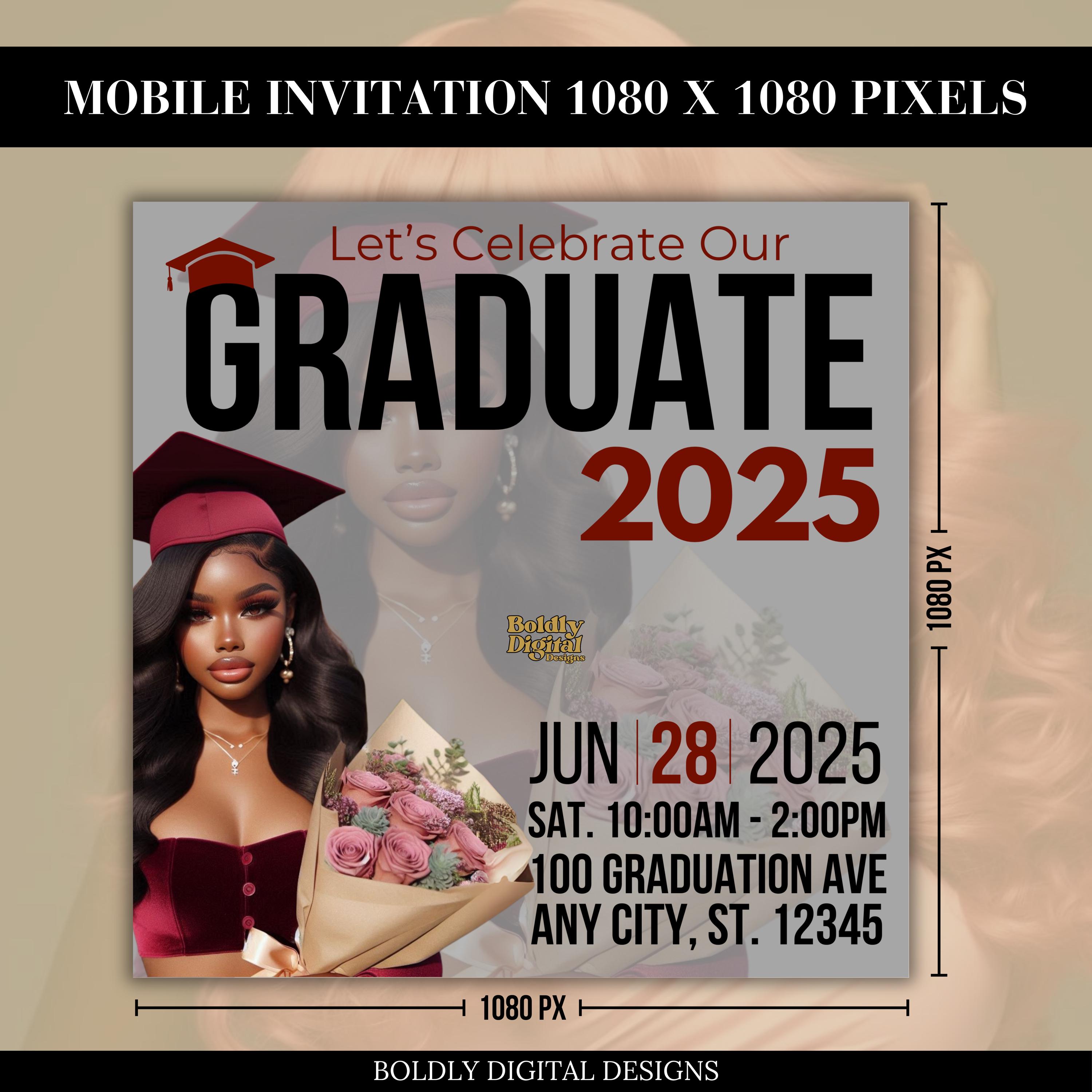 Graduate Celebration Flyer, Graduation Party Invite, Grad Mobile ...