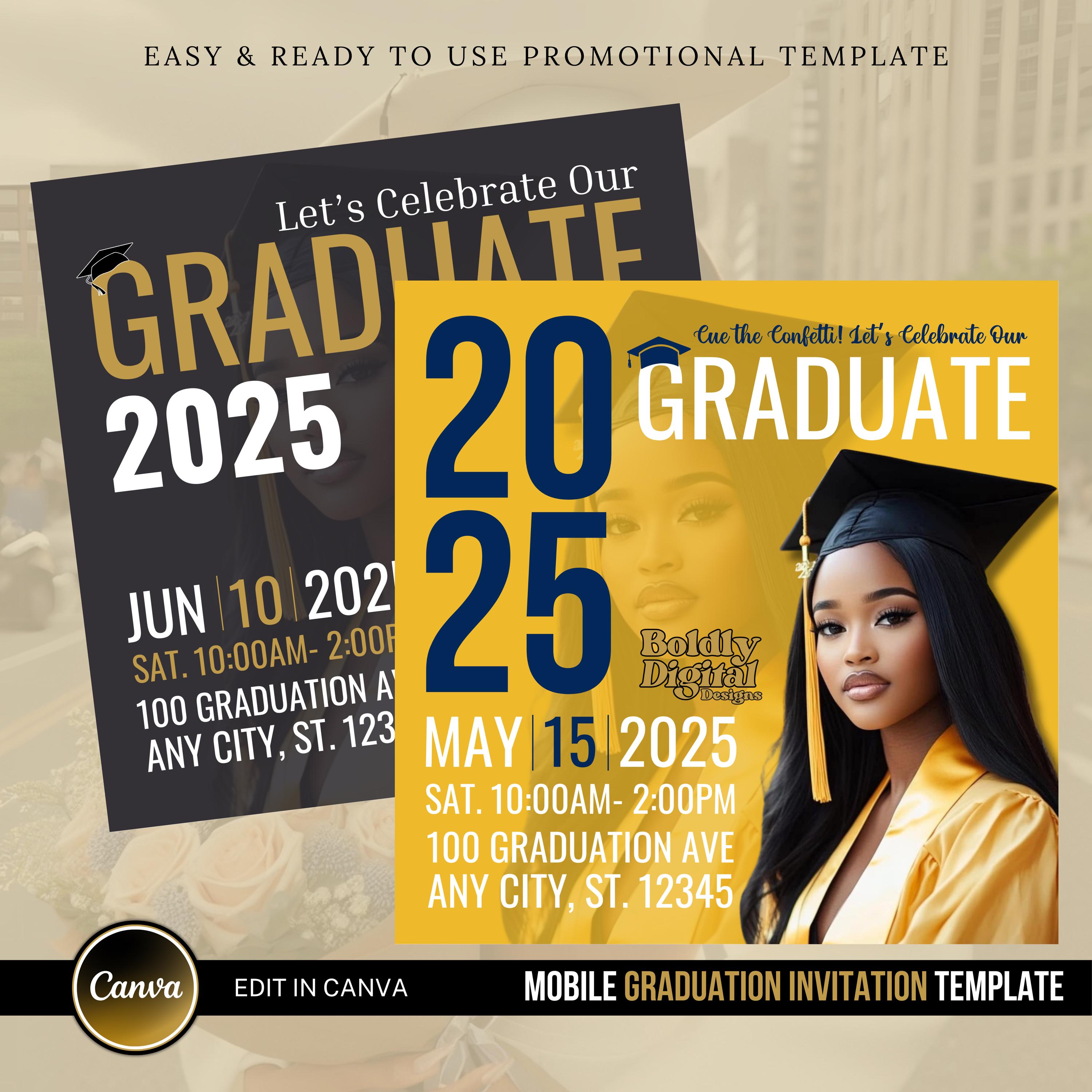 Graduate Celebration Flyer, Graduation Party Invite, Grad Mobile ...