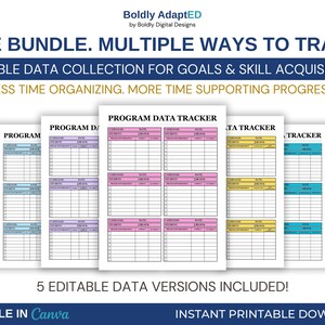 ABA Data Collection Sheets | Program Data Tracker | Special Education IEP Goal Progress Monitoring | Printable Data Sheets