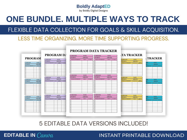 ABA Tracker, Digital Download ABA Resources, Caseload ABA Data Tracking, ABA data collection, ABA data sheet, program data tracker, special education data sheet, IEP data collection, IEP goal tracker, student progress monitoring, RBT data sheet, BCBA resources, skill acquisition data, prompt tracking, autism teacher resources, SPED data collection, Paraprofessional Data Tracker, SPED Teacher Data Tracker