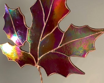 Maple leaf with Heart digital pattern STAINED GLASS PATTERN fall colors autumn leaves Maple syrup