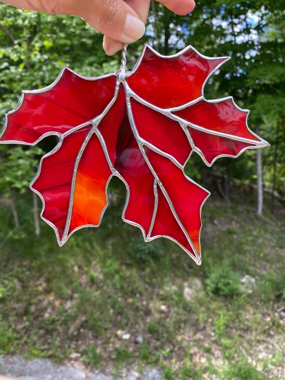 Maple Leaf Pattern STAINEDGLASS PATTERN Fall Decor Maple Syrup Etsy
