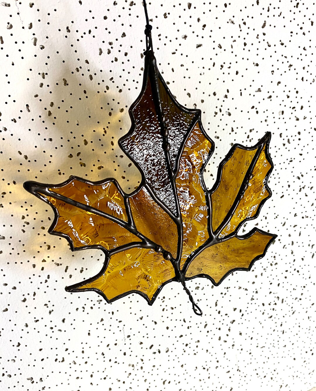 Maple Leaf Stained Glass Suncatcher Fall Decor Maple Sugar Etsy