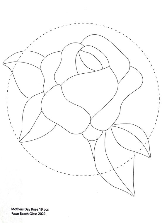 Rose Stained Glass Pattern | Etsy