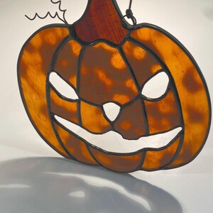 Stained Glass Pumpkin Pattern, DIY Halloween Suncatcher (Digital Download)