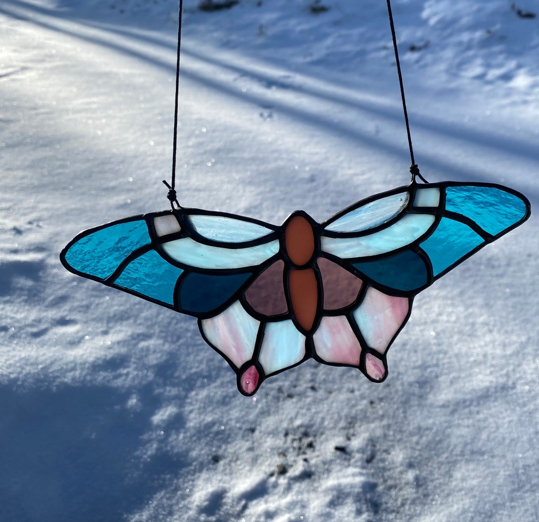 Stained Glass Butterfly Window Decor, Inspired by Nature. Etsy