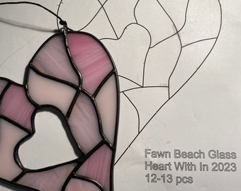 Heart Stained Glass Pattern, VALENTINE or Wedding stained Glass, PATTERN DIY your own valentine  for your Love. Great present for Valentines