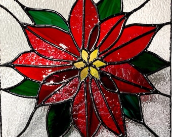 Poinsettia STAINEDGLASS PATTERN Christmas decor  winter flower  suncatcher.Svg Png JPeg files