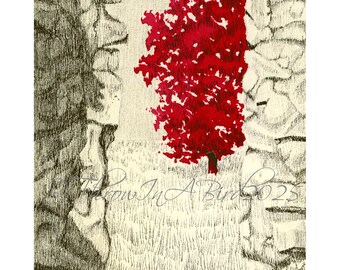 Ventana Árbol Rojo