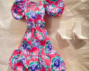 Vintage Barbie Floral Dress Etsy