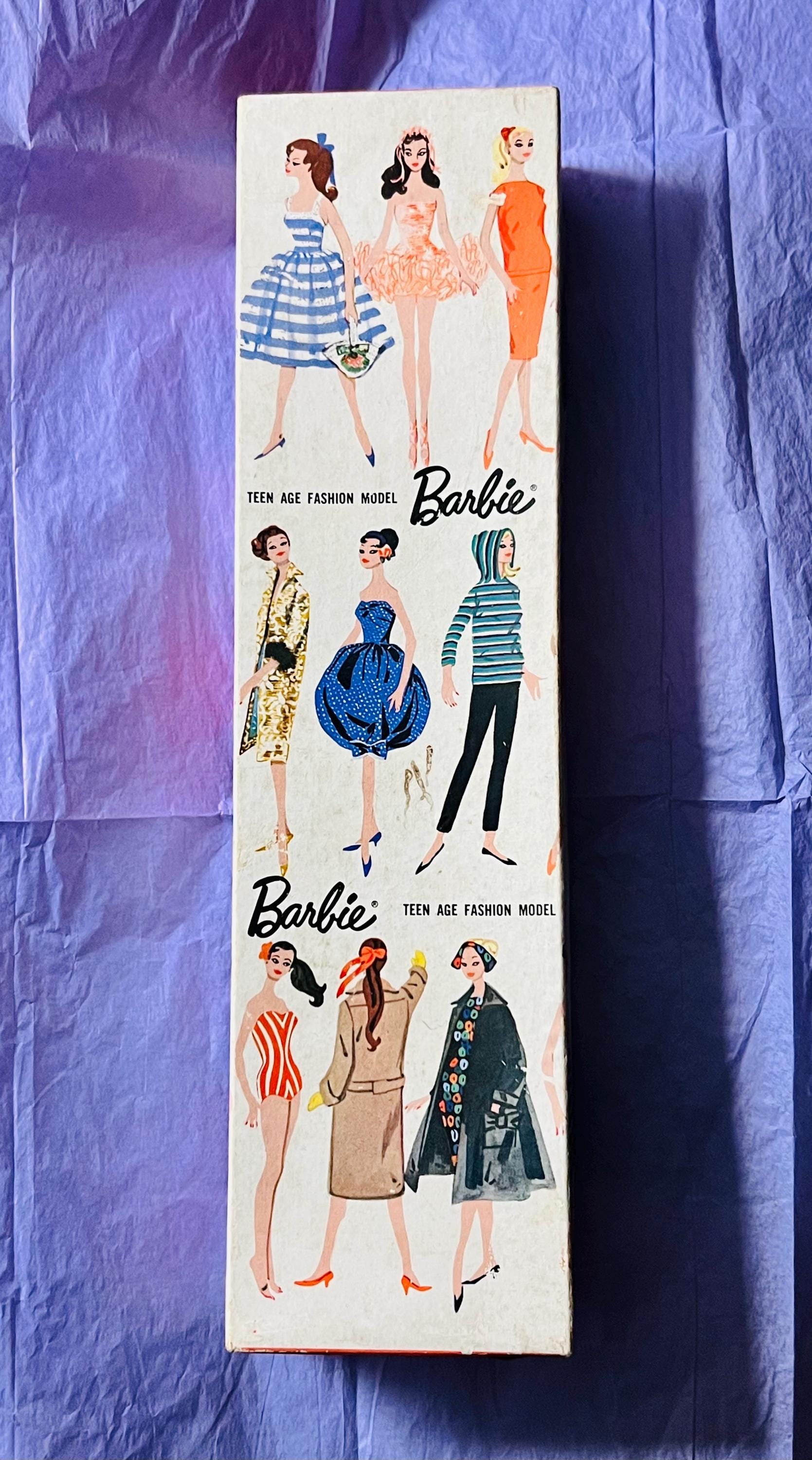 Vintage 1959 Blond Ponytail Barbie Teenage Fashion Model 850 Box Mattel Japan