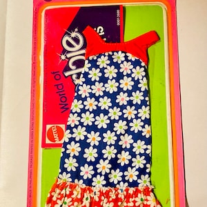 1975 1978 Superstar Barbie Christie PJ Rare Daisy Print Variation Floral Dress Best Buy 2219 NRFP