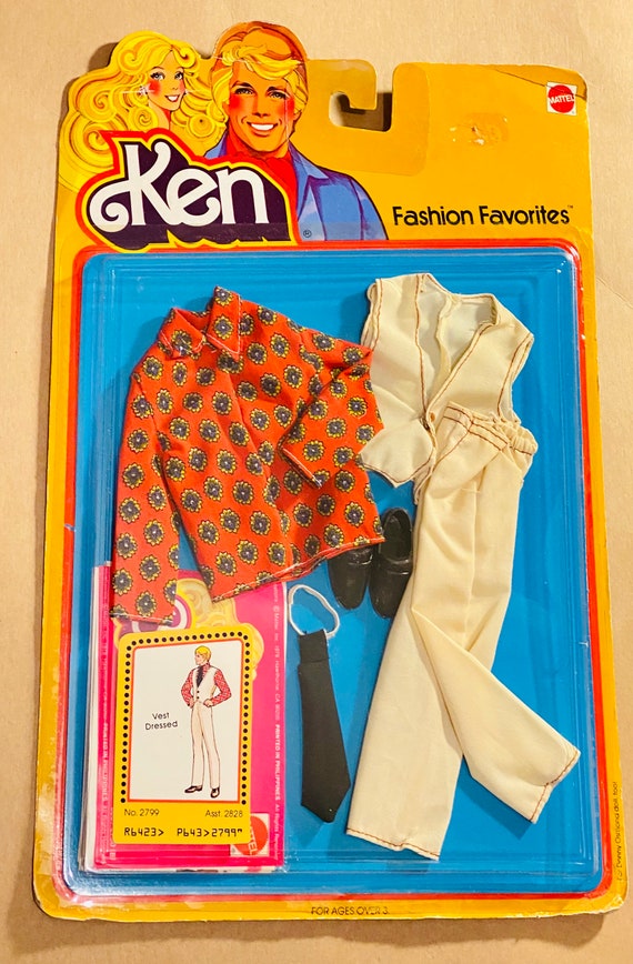 Vintage 1978 Superstar Barbie Ken Fashion Favorites 2799 Vest Dressed NRFP Etsy