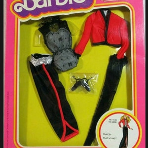 Vintage 1978 Superstar Barbie Christie PJ Doll Fashion Originals 1445 Red & Black Dept. Store Exclusive Designer Originals NRFB