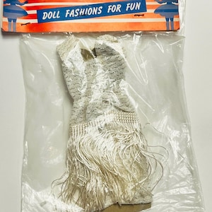 Vintage Barbie 1960s Premier Doll Togs Clone Flapper Fringe Dress Fashion NRFP