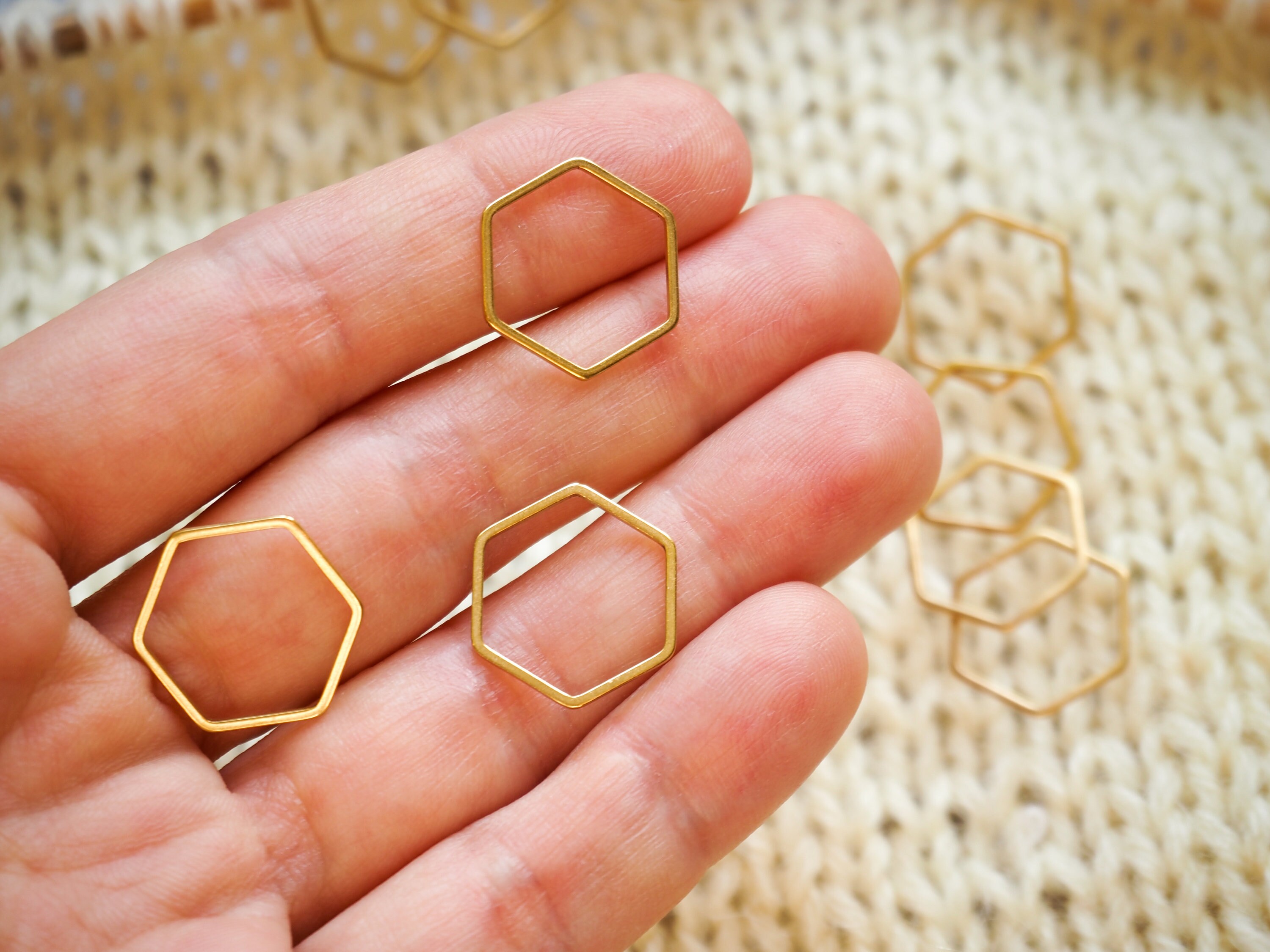 Hexagon Stitch Marker for Knitting / Metal Snag Free Stitch Etsy