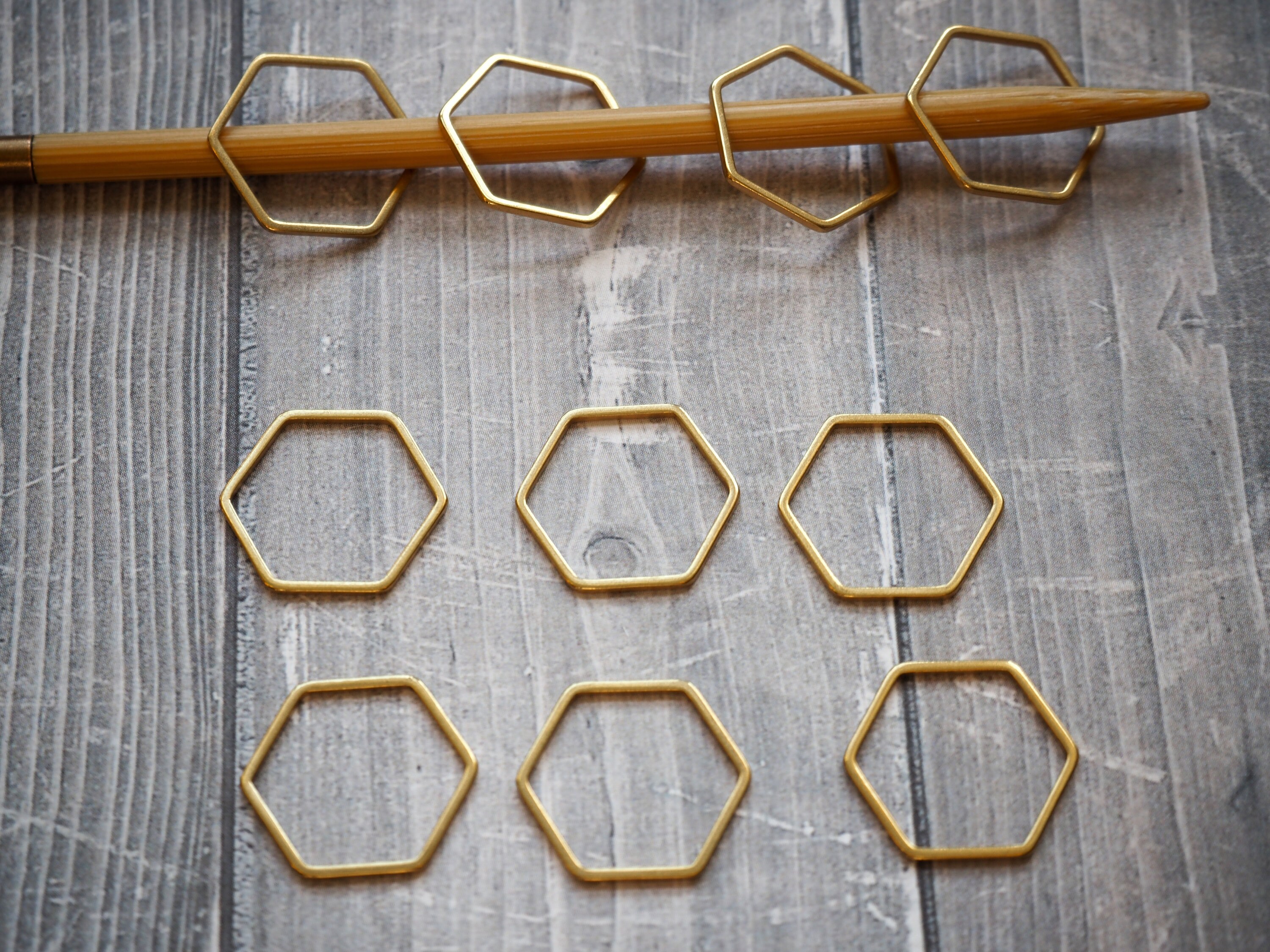 Hexagon Stitch Marker for Knitting / Metal Snag Free Stitch Etsy