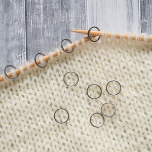 12 mm Stitch Markers for knitting / Metal Snag Free stitch counter - Set of 10