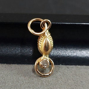 Diamanten hanger gemaakt van 18 kt goud, fijne sieraden, massief gouden accessoires, kettingbevindingen, vintage designhanger