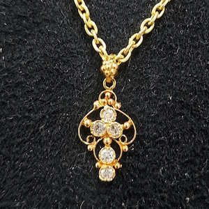 Handgemachte 18k Gold Frauen Anhänger Halskette, Gold Diamant Anhänger, Floral Gold Schmuck Anhänger, Gold Anhänger Weihnachtsgeschenk, Verlobung Anhänger