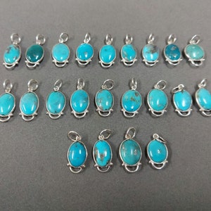 Turquoise Pendant, 925 Silver Turquoise charm Pendant, Necklace charms, DIY Pendant, Silver Jewelry, Gift for Her, Gemstone Findings