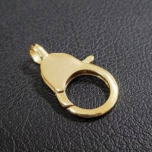 14k Yellow Gold Lobster Claw Clasp – 8.4mm X 3.25mm – Handmade Fine Jewelry Finding