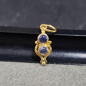 Rainbow Moonstone Gold Vermeil Minimalist Pendant, Price per piece, Necklace Pendant, Gemstone Jewelry, Gift for Her, Cabochon 3 mm Stone