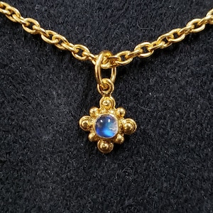 Dainty Gold Vermeil Rainbow Moonstone Pendant, Gemstone Jewelry, Necklace Pendant, Price per piece, Gift for Her, Cabochon Moonstone