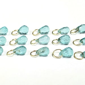 18k Gold Apatite Charms, Gold Charm, Necklace charms pendant, Gold Charms Findings, Natural Apatite, Gold Jewelry, Gift for Her