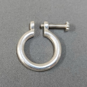 925 Sterling Silver Horseshoe Clasps, Handmade Jewelry,  Solid clasps, Silver Findings, Silver Jewelry, Connector, Openable, 19.50 mm