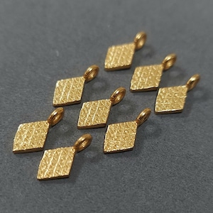 925 Silver Hammered Kite 6.5 MM Long Gold vermeil charm, Silver Charms, Micron Coating, Handmade charm, Wholesale Prices