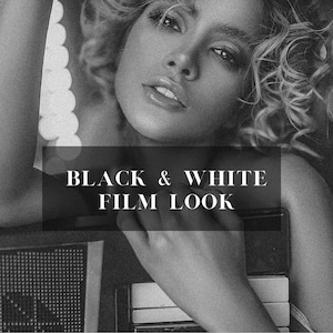 Black And White Lightroom Presets Analog Film, Cinematic, Vintage, Retro Look / B&W Filters for Desktop and Mobile