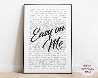 Album Print Lyrics Gift Framed Original Art 21 Adele Poster