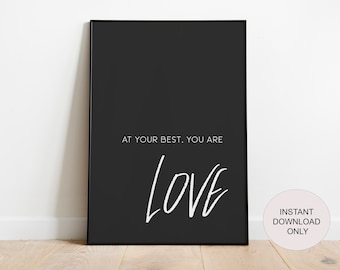 Aaliyah At Your Best (You Are Love) Song Lyrics Printable Poster | Instant Digital Download | 90s RnB | Throwback Song | Aaliyah Lyrics