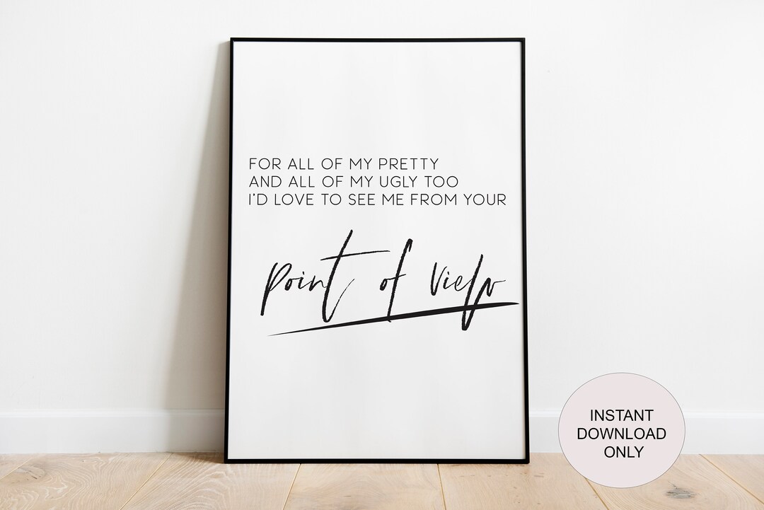 Ariana Grande POV Point of View Lyrics Poster Printable Etsy