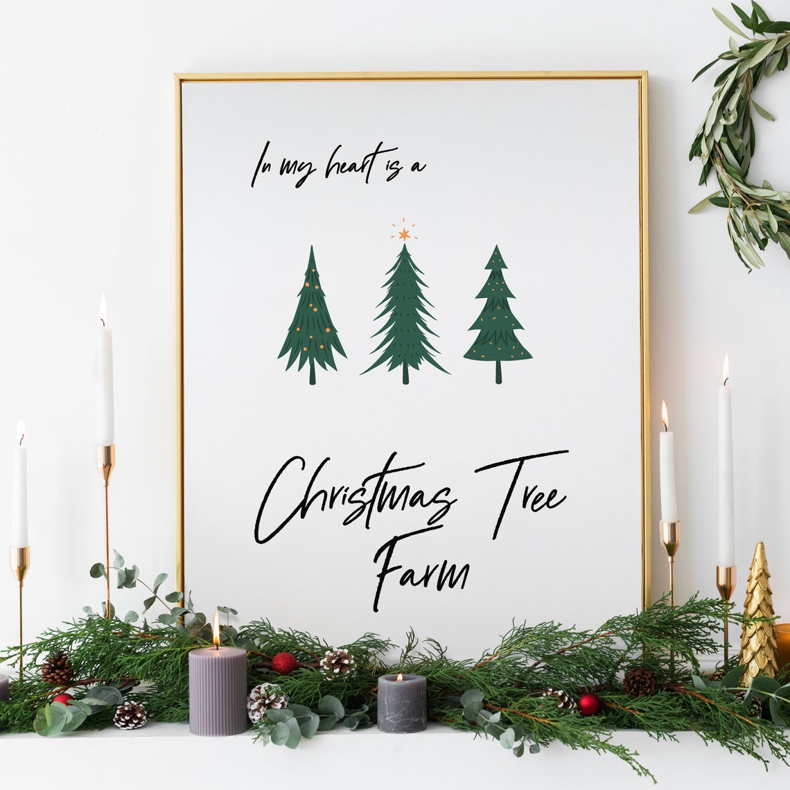 Taylor Swift Christmas Tree Farm Lyrics Poster Printable Etsy
