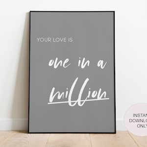 Aaliyah One in a Million Song Lyrics Printable Poster | Instant Digital Download | 90s RnB | Throwback Song | Aaliyah Lyrics Wall Decor